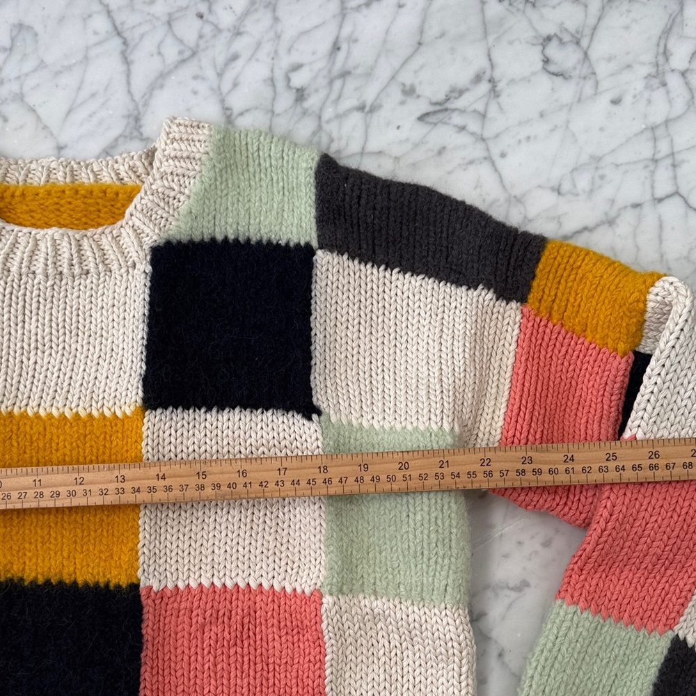 Tory Burch Patchwork Knitted Juper Patchwork Wool… - image 3